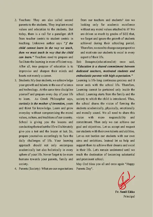 Principal's Message 2