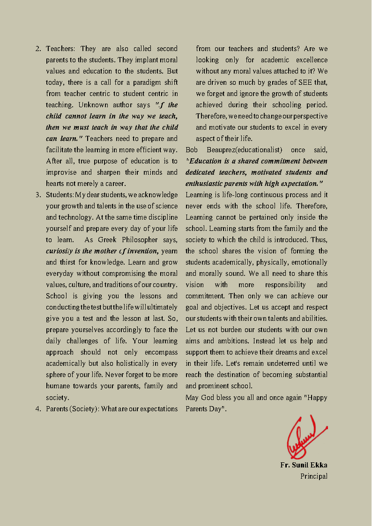 Principal's Message 2